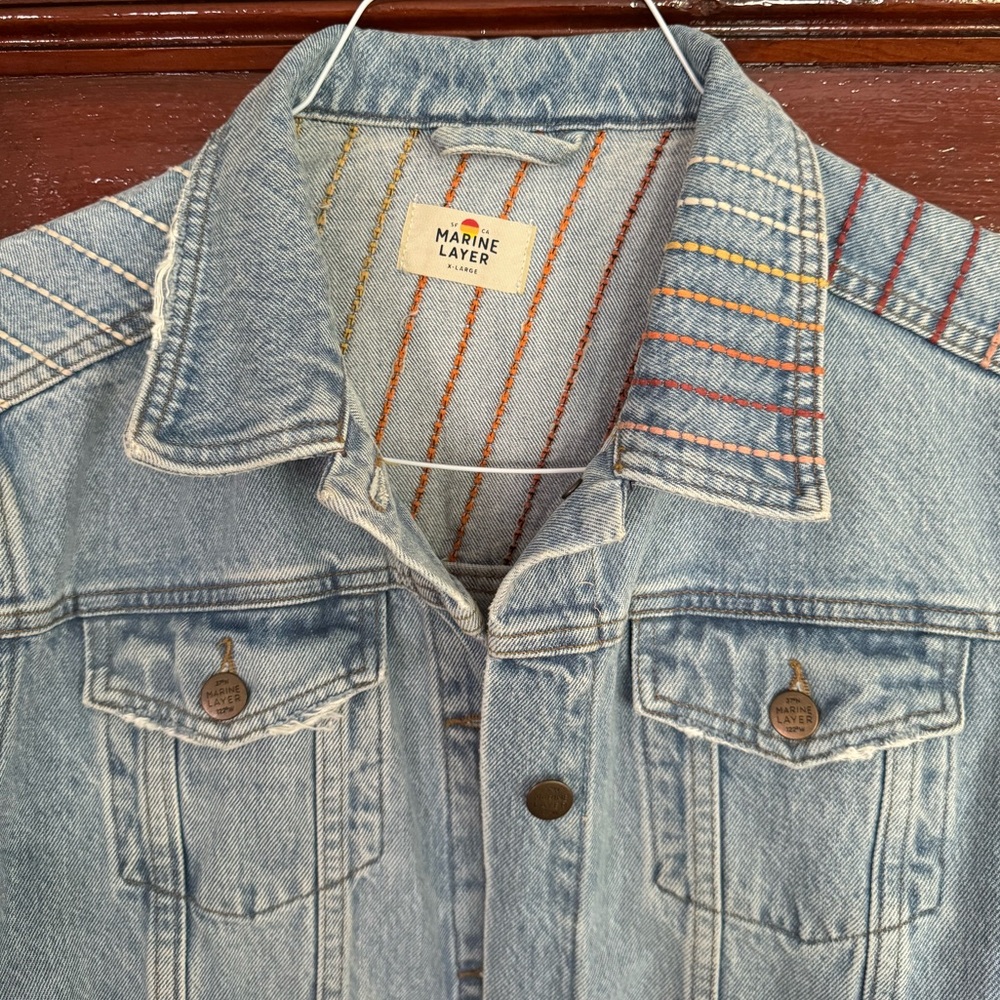 Marine Layer Embroidered Denim Jacket